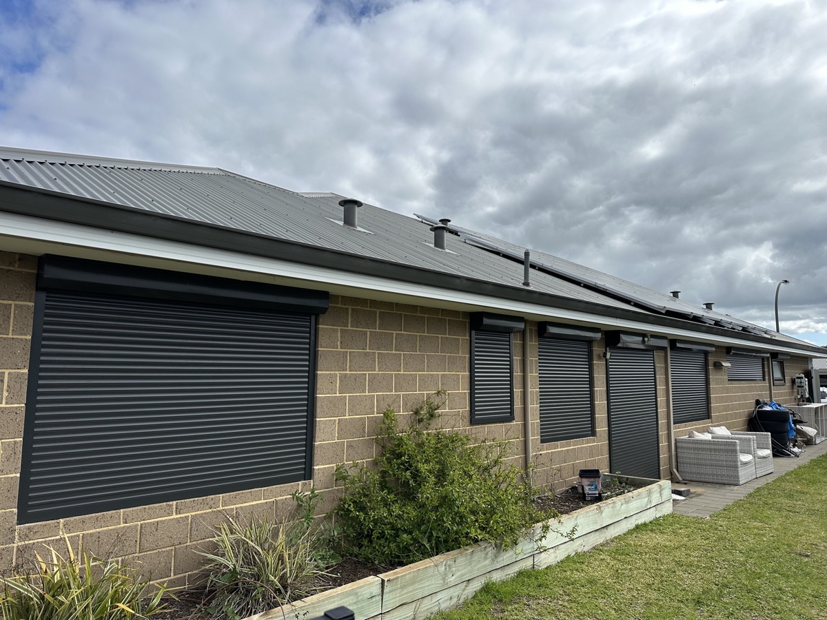 Roller shutters on regional WA property