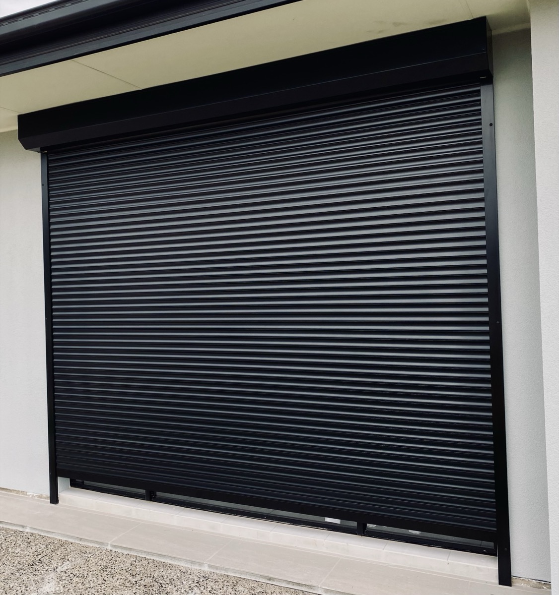 Black roller shutter clean install